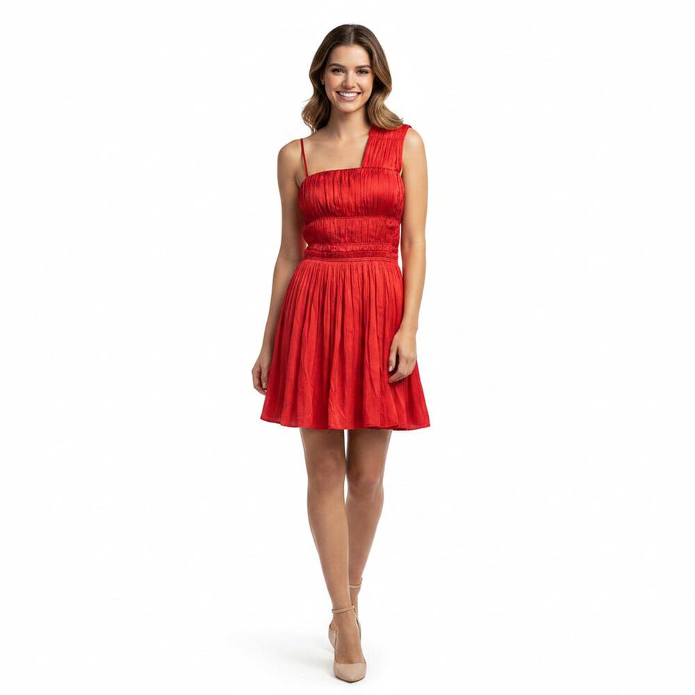 Zadig & Voltaire red satin dress, size L, NEW WITH TAGS!
